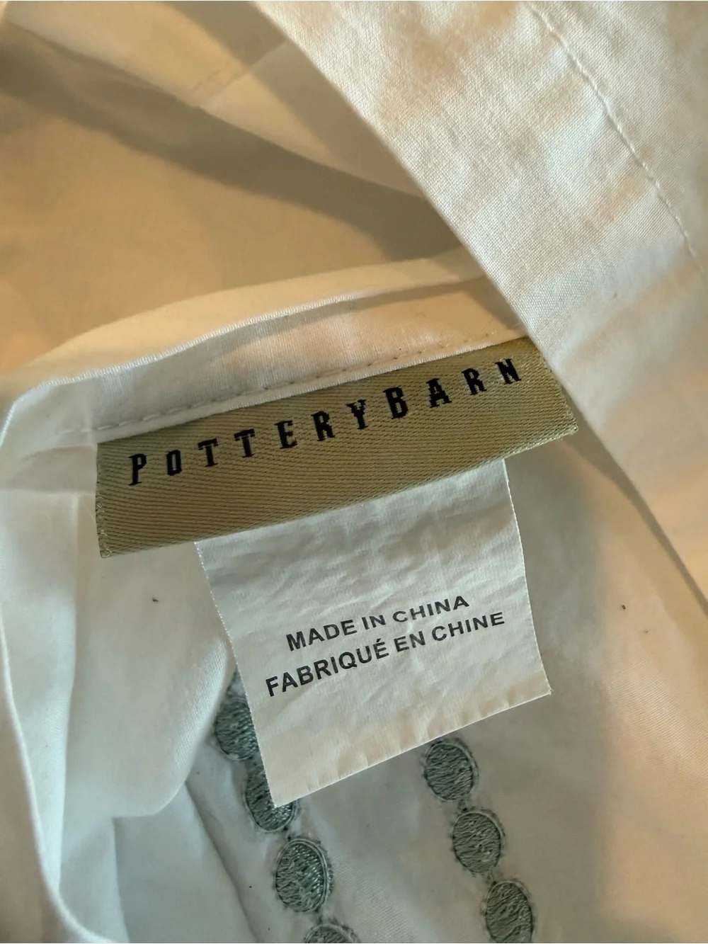 Pottery barn pearl organic cotton Euro shams set of two silver sage in color